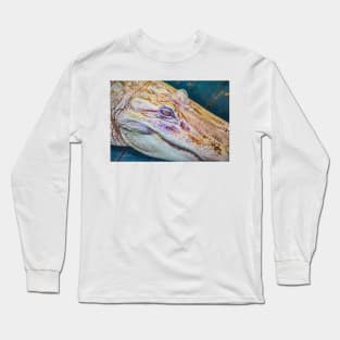 Face of a albino alligator Long Sleeve T-Shirt